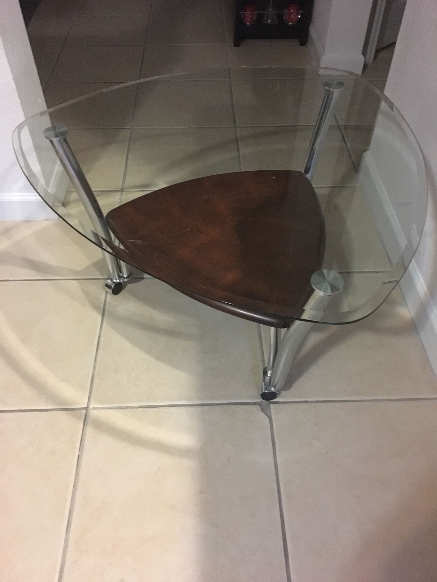 Round Glass Table $50