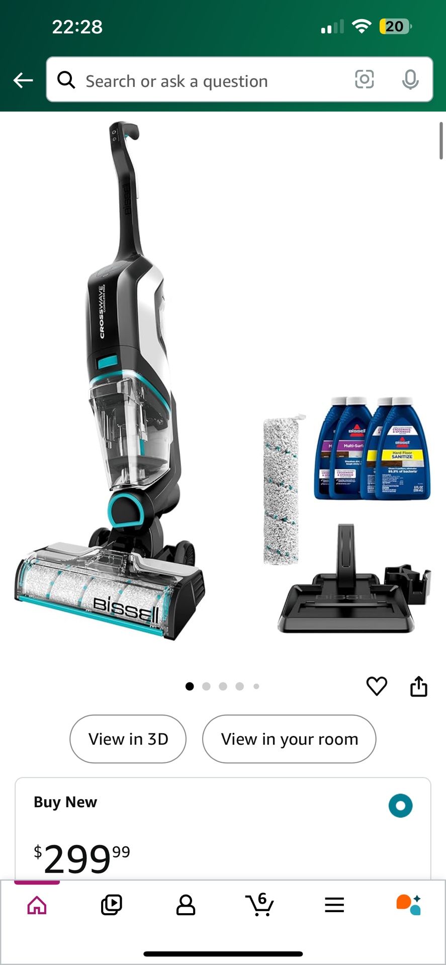 BISSELL CrossWave Cordless Max All in One Wet-Dry Vacuum Cleaner and Mop