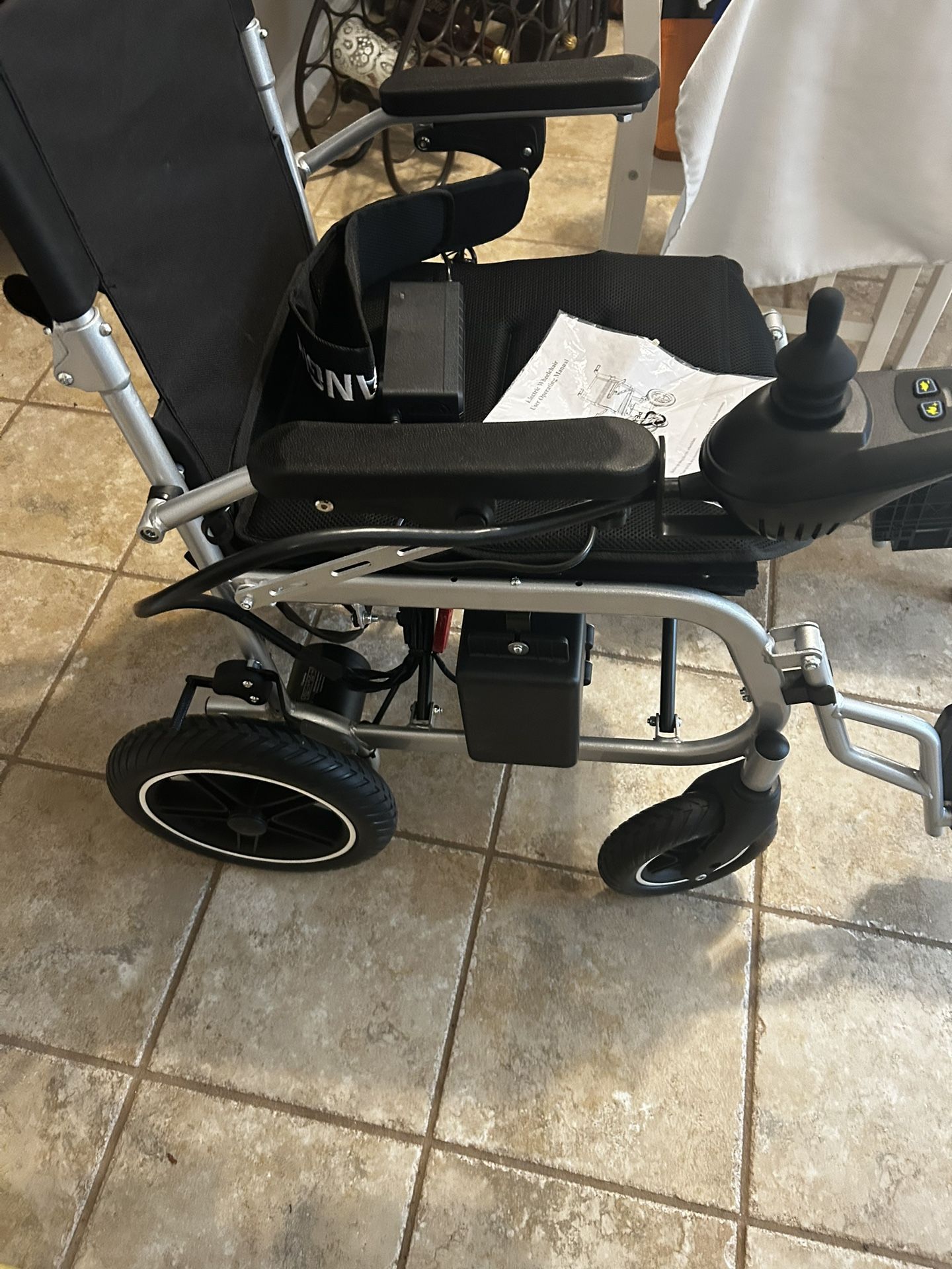 Powered Electric Wheelchair- Lightweight + Foldable Powered Wheelchair With Joystick + Manual 