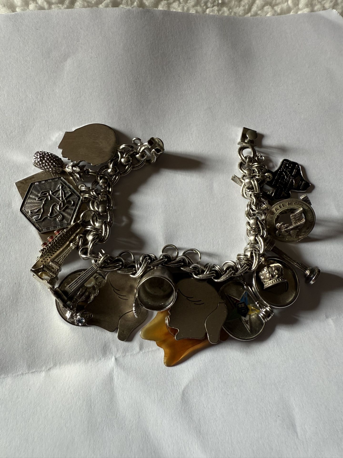 Vintage Silver Charm Bracelet