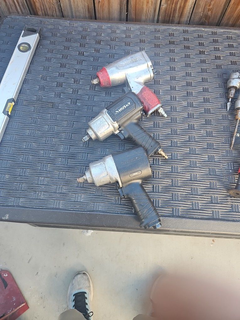 3 Pneumatic 1/2 Inch Impact Wrenches