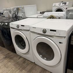 Samsung washer and dryer set electric with warranty