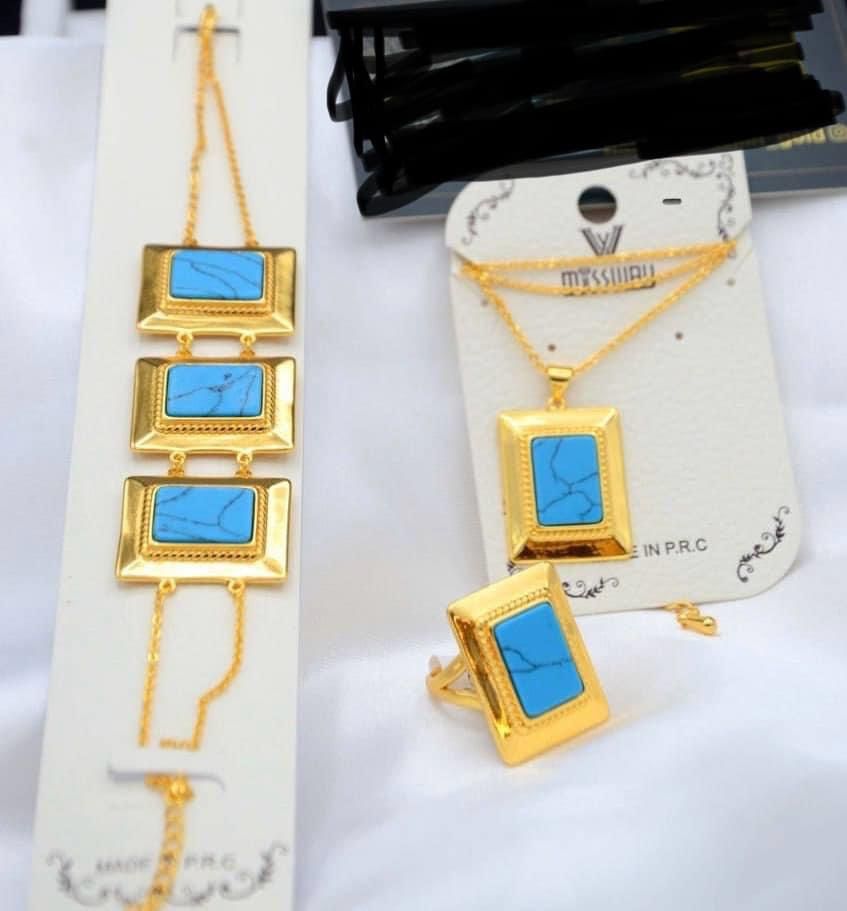 Fayrouz Jewellery Set Plated Gold 