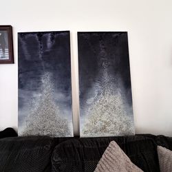 Crushed Glitter Art canvas