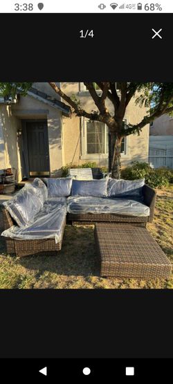 Display model patio furniture set used as a display deep seating cushions 5-in deep outdoor patio furniture 🚎🚛🆕