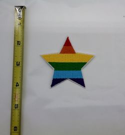 LGBT Star Rainbow Pride Embroidered Iron-On Patch
