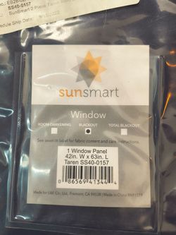 SunSmart Taren Blackout Window Panel 42x63