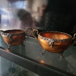 Antique Vintage SUGAR BOWL and CREAMER Set
