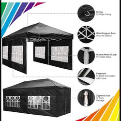 10x20' Heavy Duty Canopy Party Tent Waterproof Gazebo w.4Sidewalls 