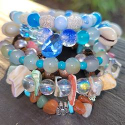 Beach Inspiration Handmade Beaded Bracelets 