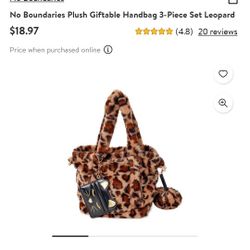 No Boundaries Plush Giftables Handbags 