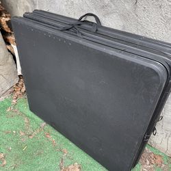 Black Portable Folding Table, 6 ft