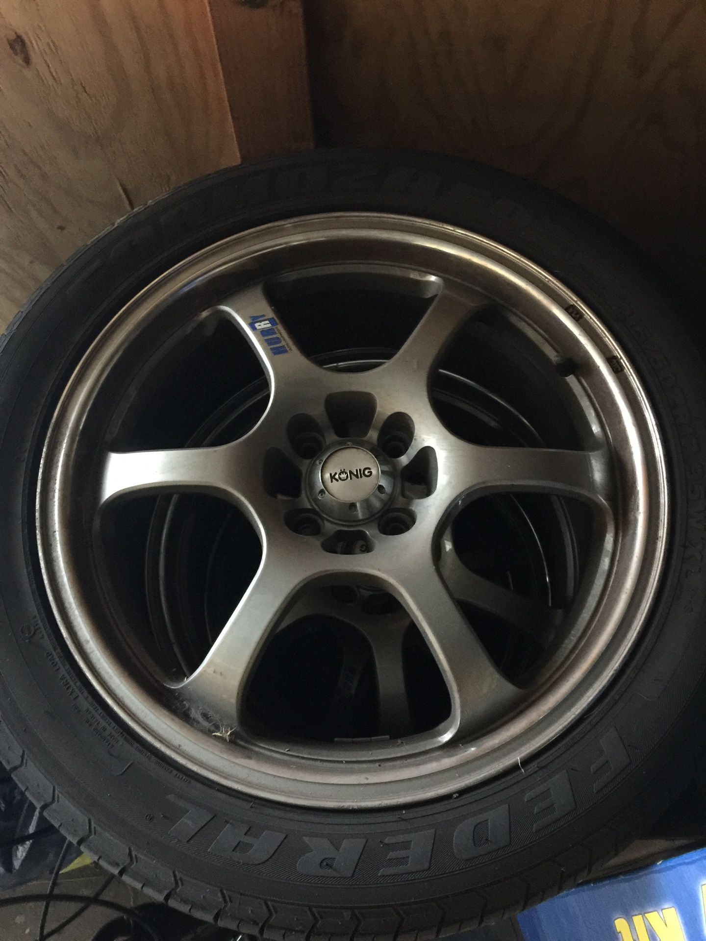 4x100 17 inch Konig “Hurry” rims