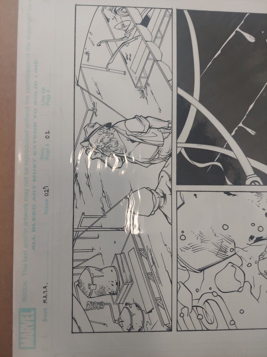 Original Marvel Adventures The Avengers SPLASH Drawing