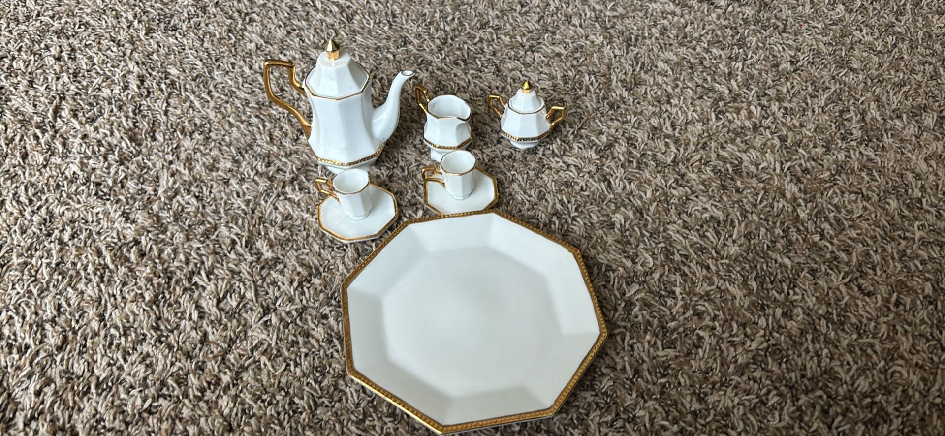 Porcelain tea set for dolls