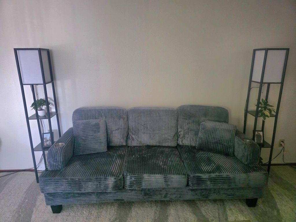 Sofa w/ Cup Holders & Charging Ports
