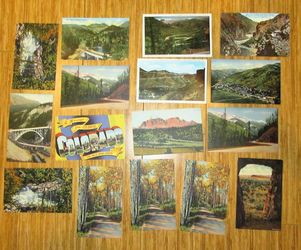 Vintage Postcards - Colorado Landscape Linen Postcards Circa 1940s