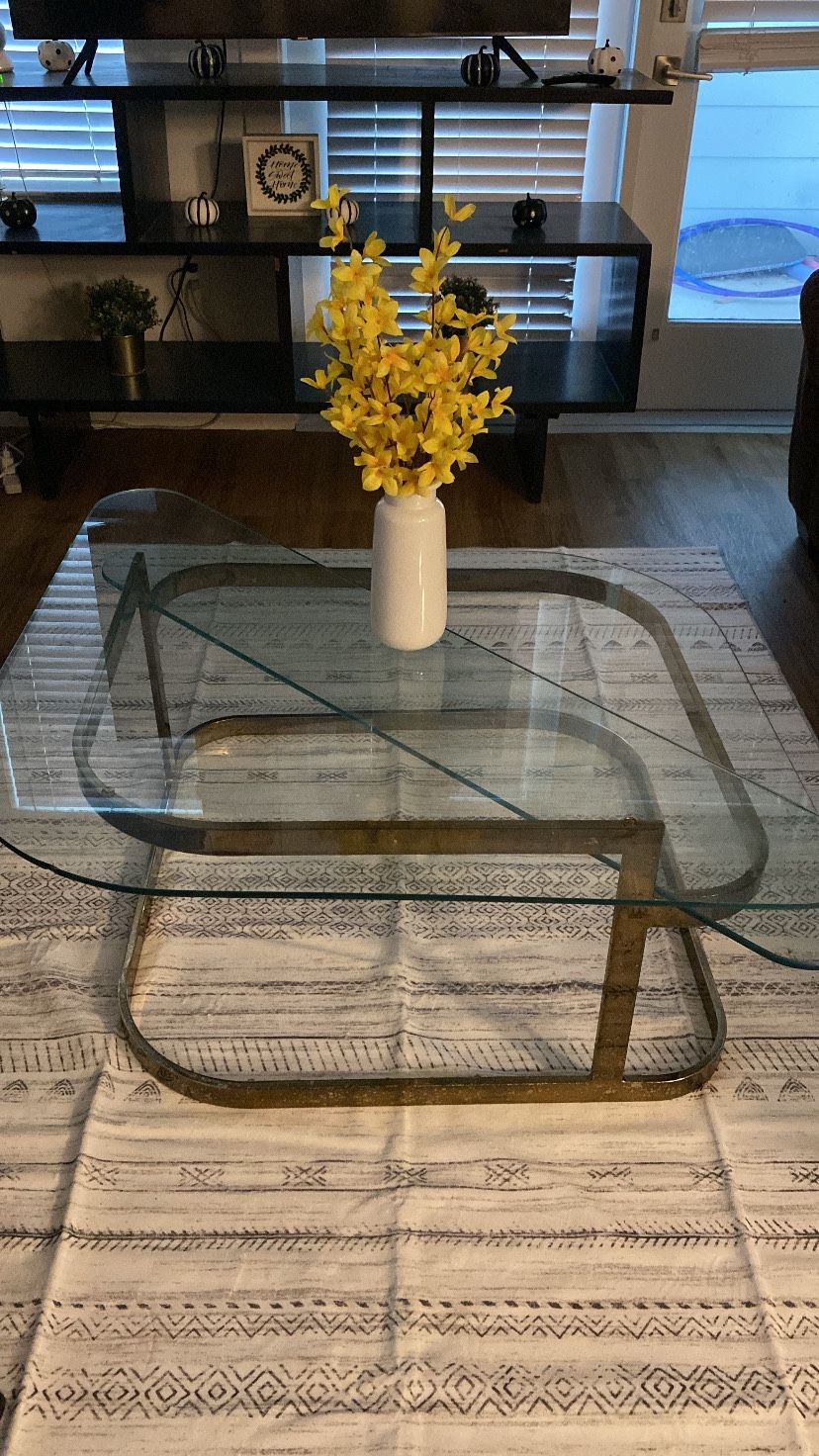 2 Tier Glass Coffee Table