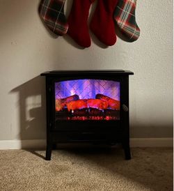 Black Electric Fireplace Stove Heater