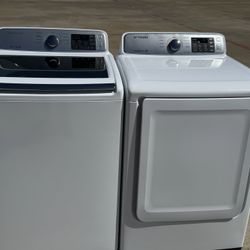 Samsung washer and dryer top loader large load capacity electric working perfectly no problems at all extra for delivery same day delivery and install
