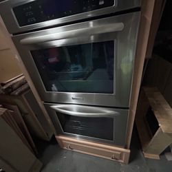 KitchenAid stainless steel double wall oven