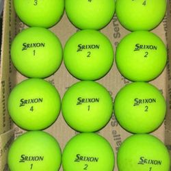 12 Srixon Soft Feel Matte Golf Balls 5/4a Lot D067