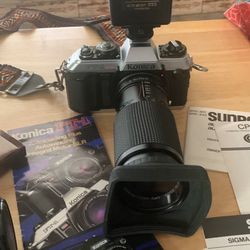 Vintage Professional Camera With Attachments 