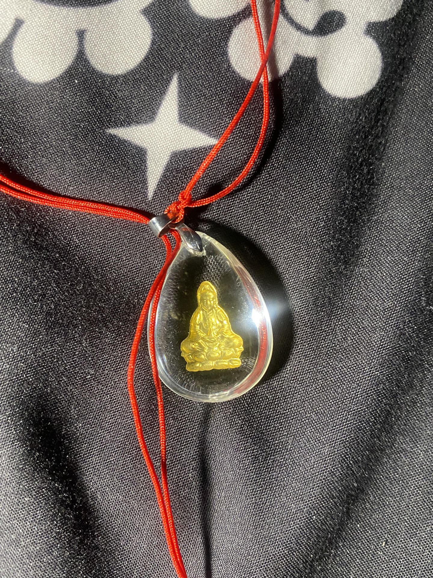 Crystal 24k Gold Lucky Buddha Pendant