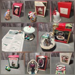 8 vintage Hallmark Ornaments