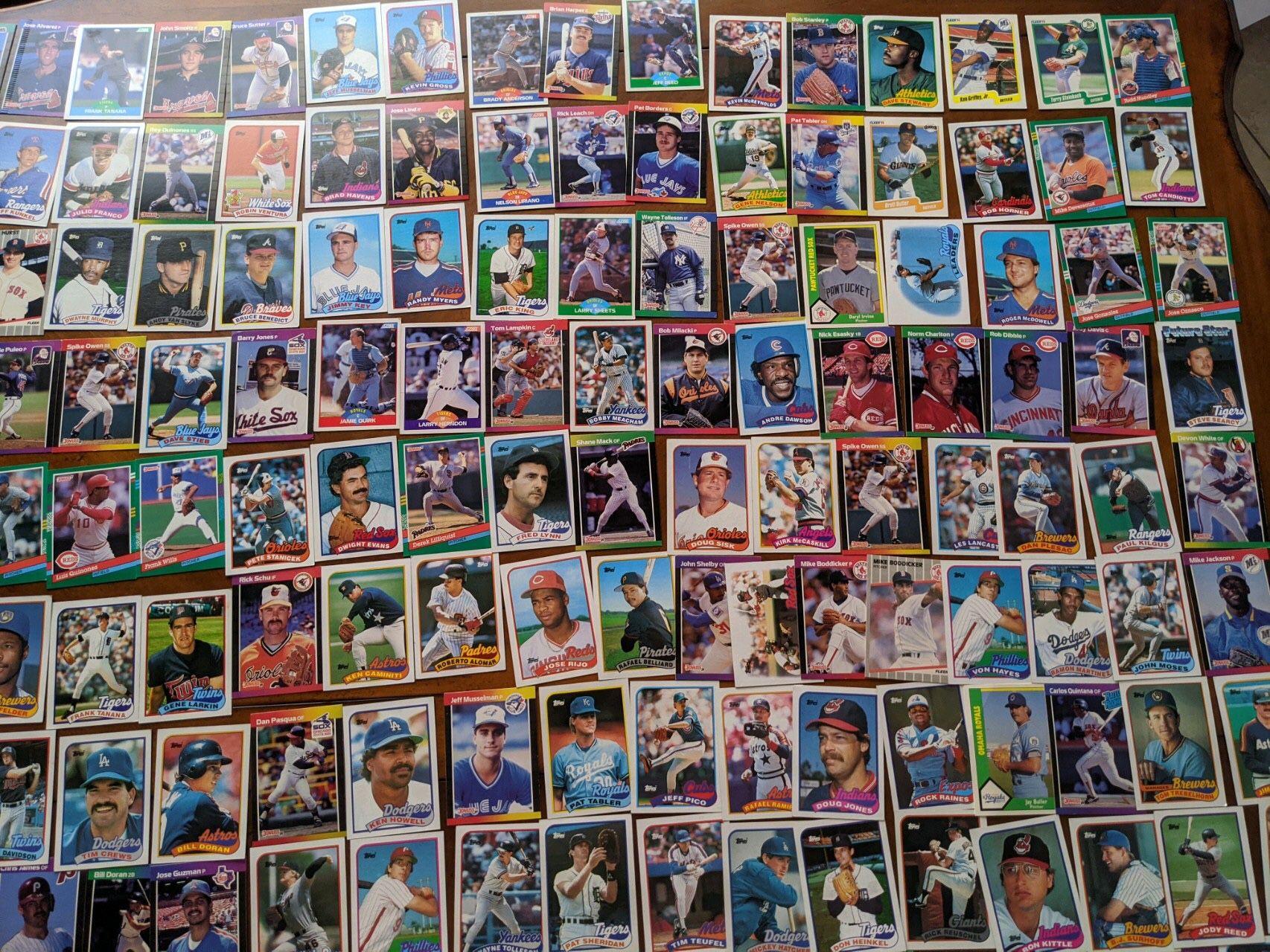 Baseball Cards, assorted,Tops, Fleer, Don Russ
