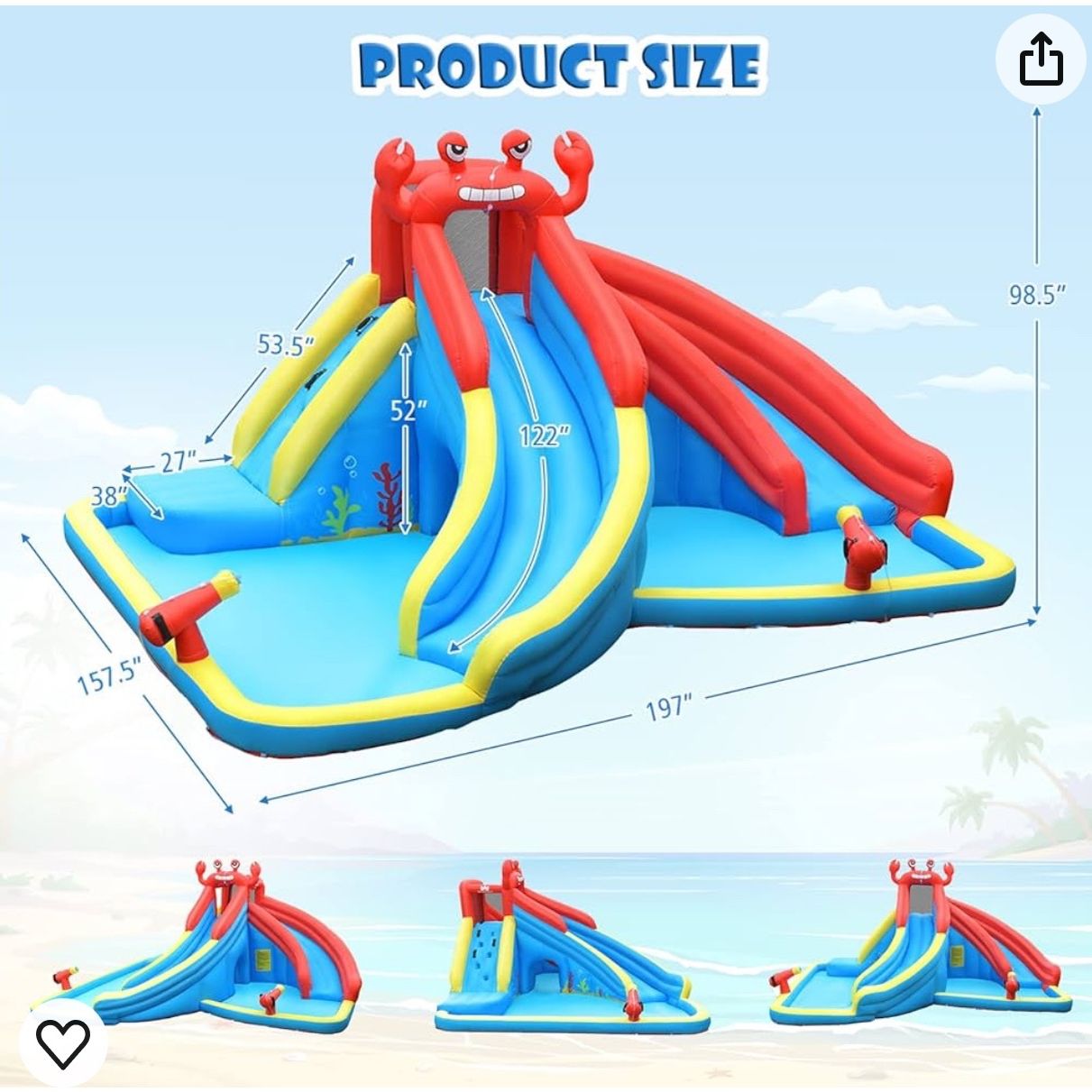Inflatable Water Slide For Kids 
