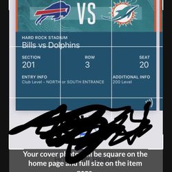 Dolphin Bills Club Seat 1 