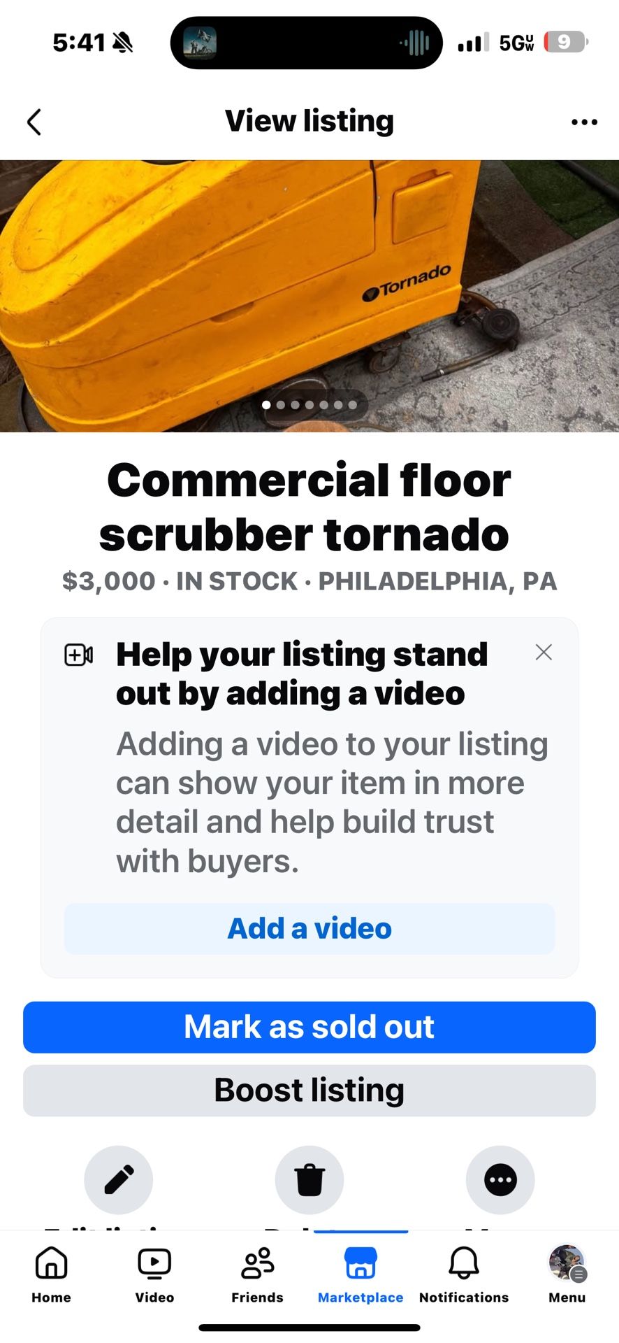 Commercial Floor Scrubber Tornado