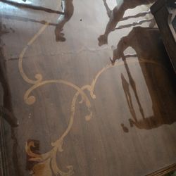 Large Solid Wood Dining Table With Chairs