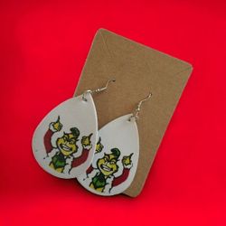 The Grinch Thumbs Up Teardrop Earrings