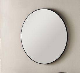 Bed Bath & Beyond Black Livabliss Aranya Modern Aluminum Round Circle Accent Mirror