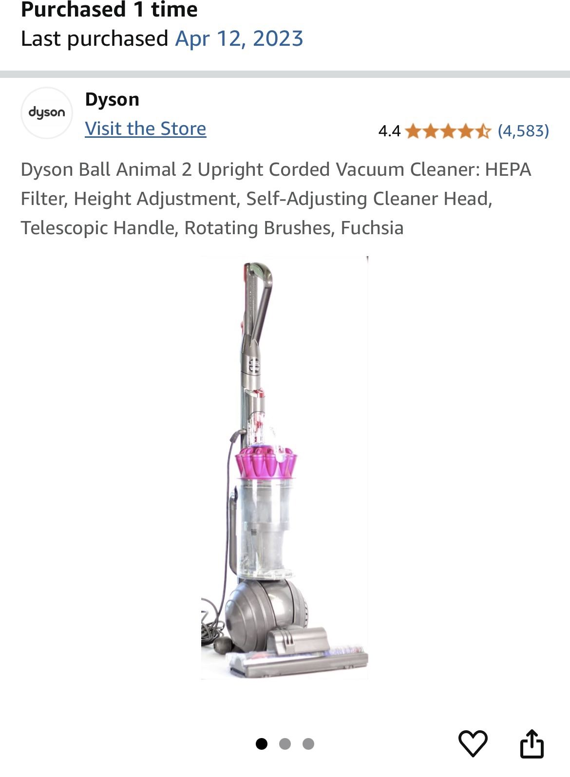 Dyson Ball Animal 2 Upright Corded Vacuum Cleaner