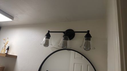 Hampton Bay Marsden 3-Light Bathroom Vanity Light – Matte Black
