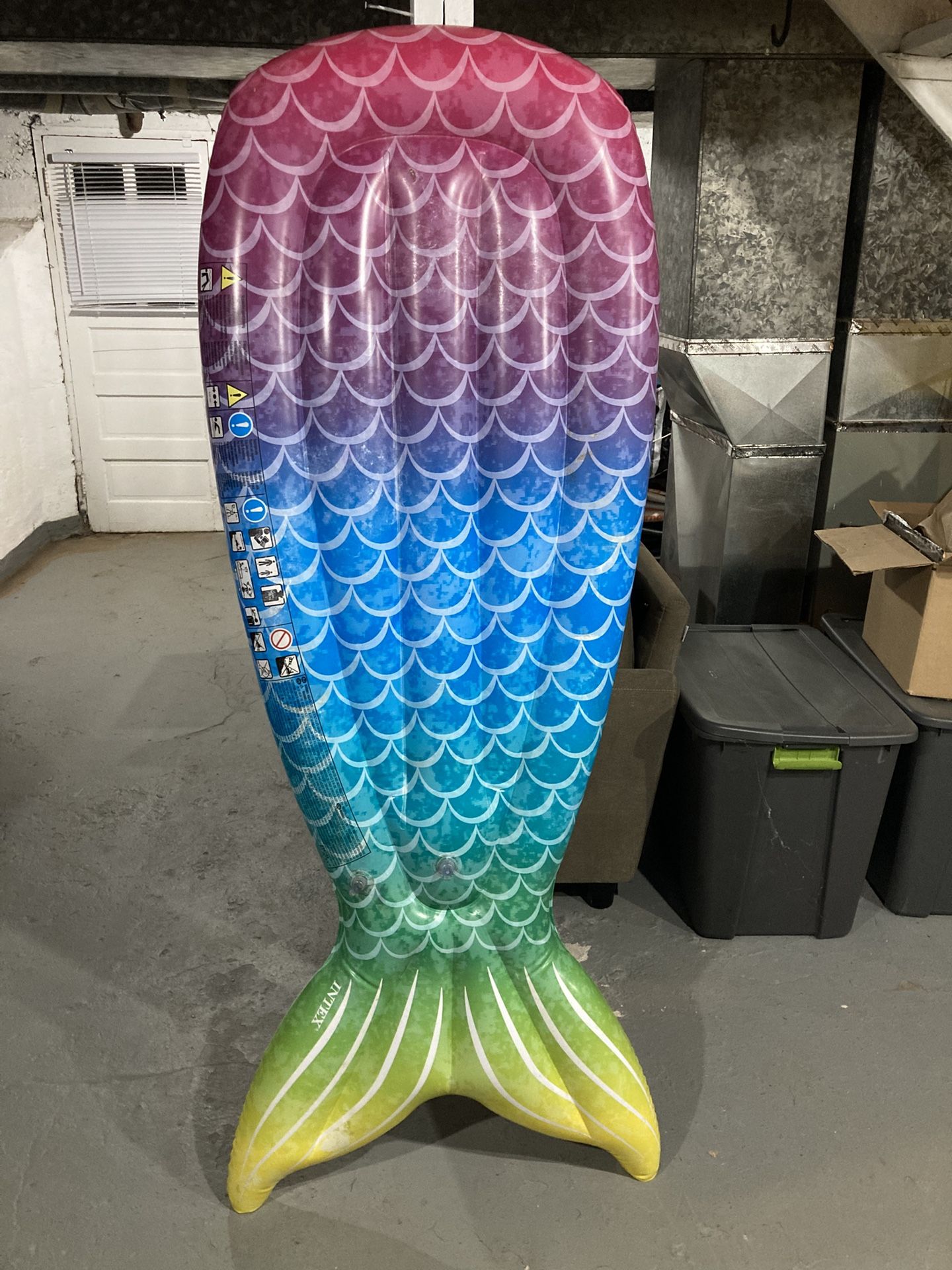 Used - Intex Mermaid Tail Inflatable Pool Float Raft Lounge 5ft