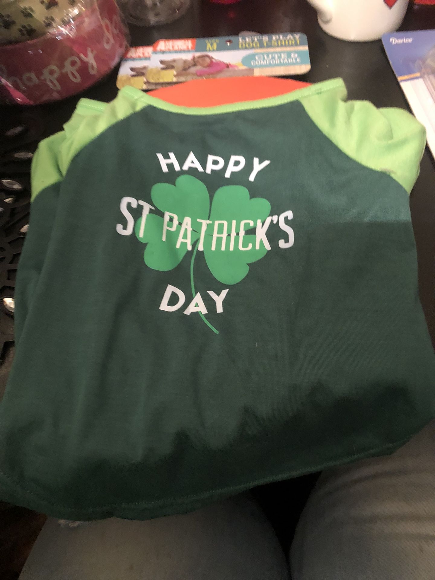 2 Dark Green 1 Light Green Dog Outfit