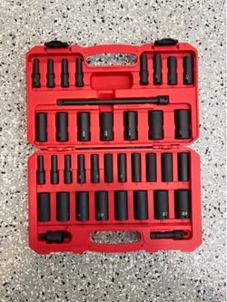 Tekton 3/8 inch Impact Socket Set - 37pc