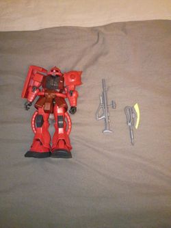 Red robot action figure
