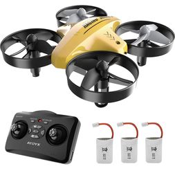 Mini Drone for Kids Beginners Adults, RC Nano Helicopter Quadcopter Drone Toy with 3 Batteries, Hand Operated Remote Control, Auto Hovering, Headless 