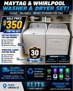 Electric washer & dryer set