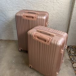 Luggage 3-Pieces Set Durable Suitcase Rose Gold 20"24"28"