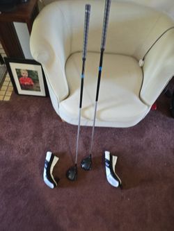 Clevland 3, 5 wood Hilo with headcovers, ascent 40aflex aldila shafts