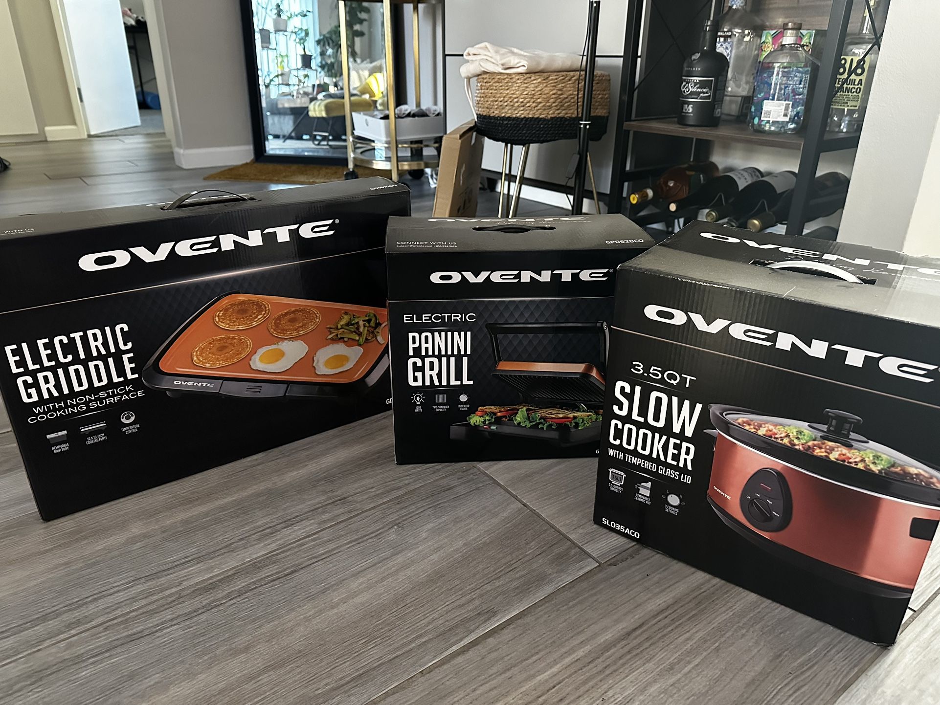 Ovente - Panini Grill, Slow Cooker, Griddle