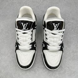 Louis Vuitton Of Trainer Sneaker Black And White All Sizes