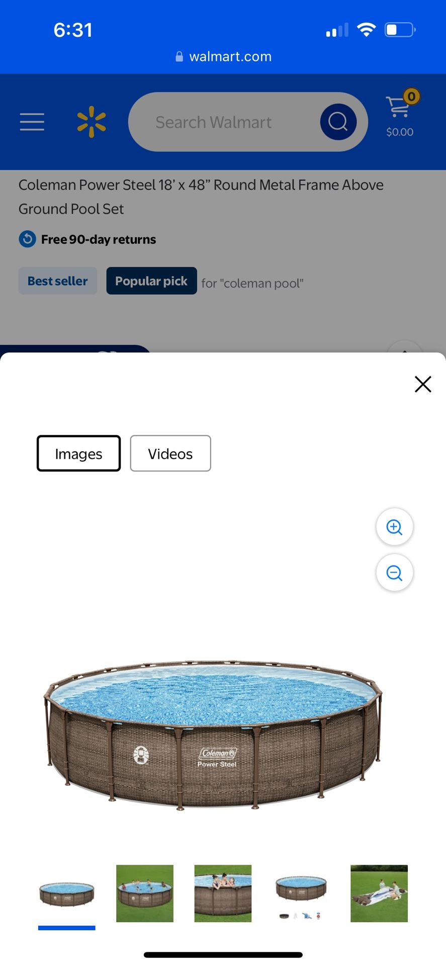 Coleman 18’ x 48” Round Above Ground Pool