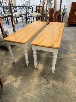 Pair of kitchen benches